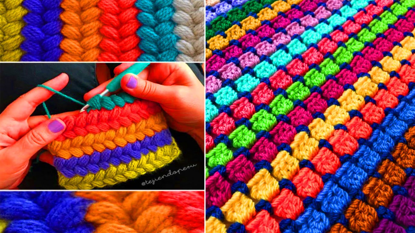 Aprenda a fazer mescla colorida de crochê com pontos charmosos que aumentam valor