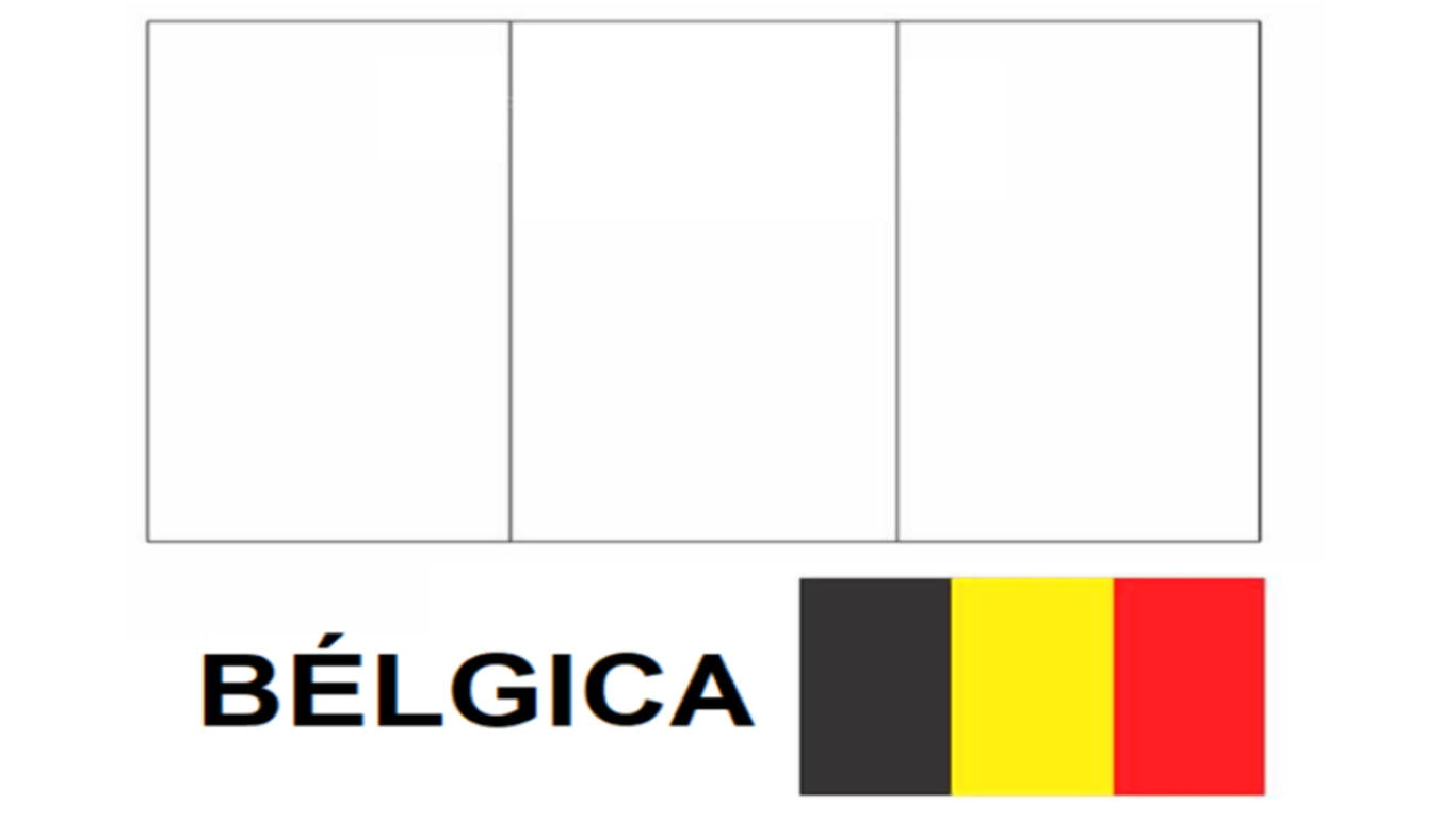 Bandeira da Bélgica para colorir e imprimir – Desenho para atividades