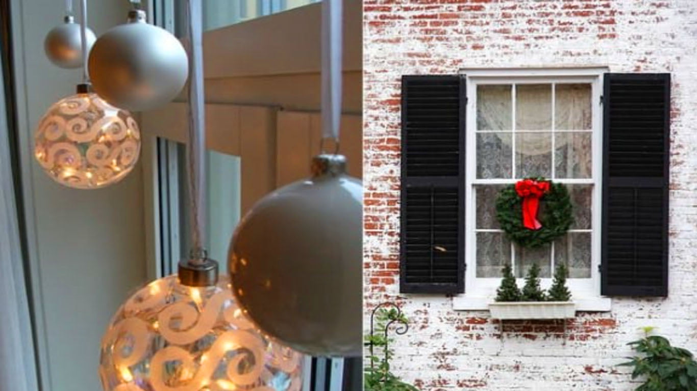 Enfeites de Natal para janela para aplicar em casa e inspirar na decoração