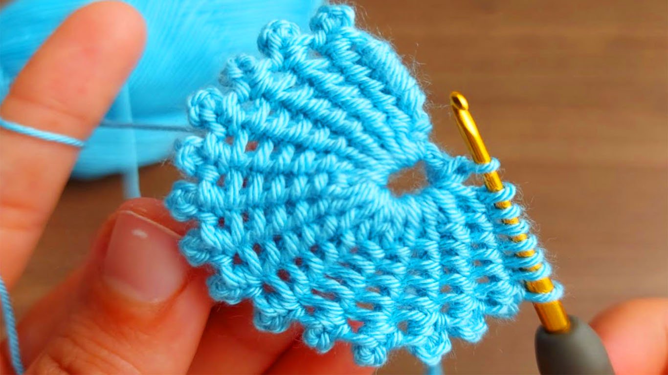 Aprenda como fazer ponto cauda de pavão de crochê tunisiano passo a passo