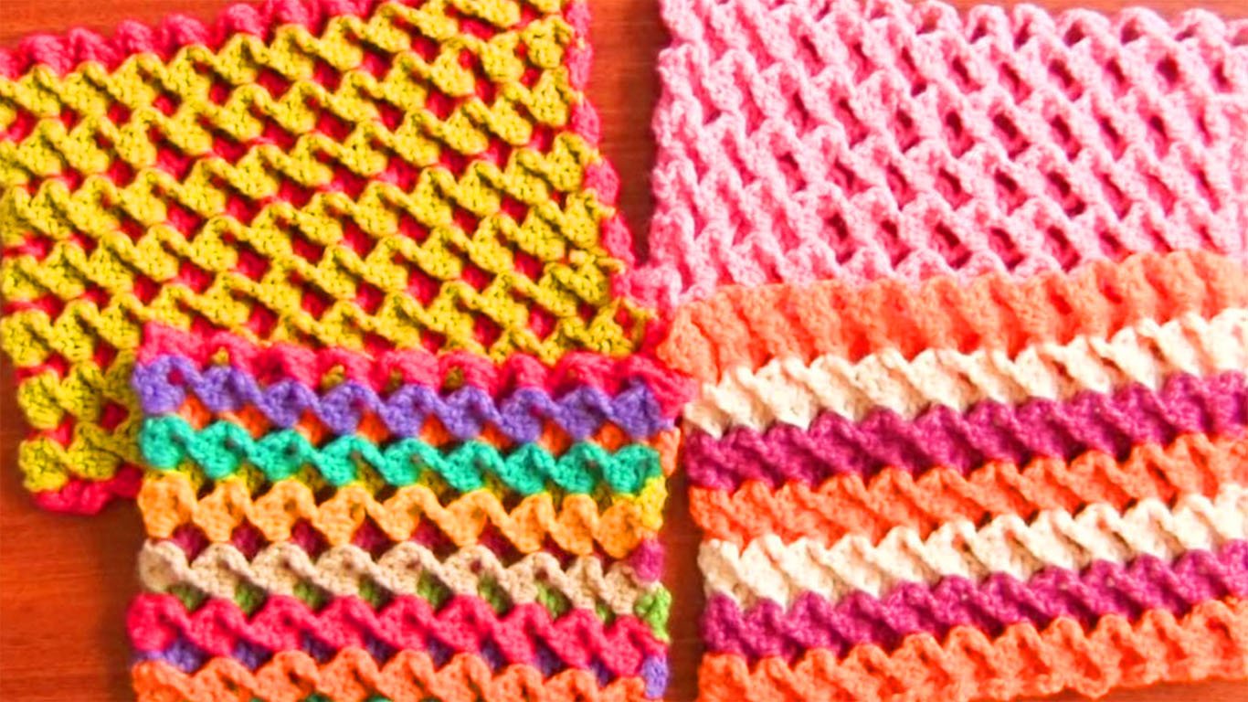 Ponto turquinho de crochê vazado que fica lindo em tapetinhos e mantas