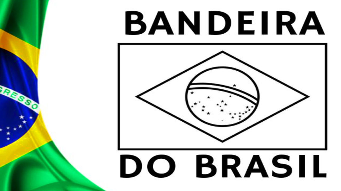 Bandeira do Brasil para colorir e imprimir – Desenho para atividades