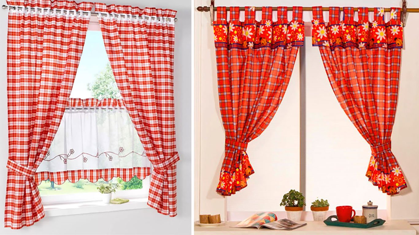 A cortina retrô mais fácil de do mundo de costurar a mão, para decorar cozinha e sala