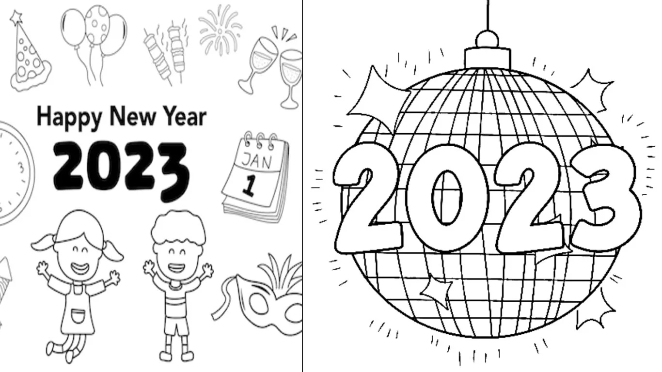 Molde feliz ano novo para imprimir e decorar festa de final de ano