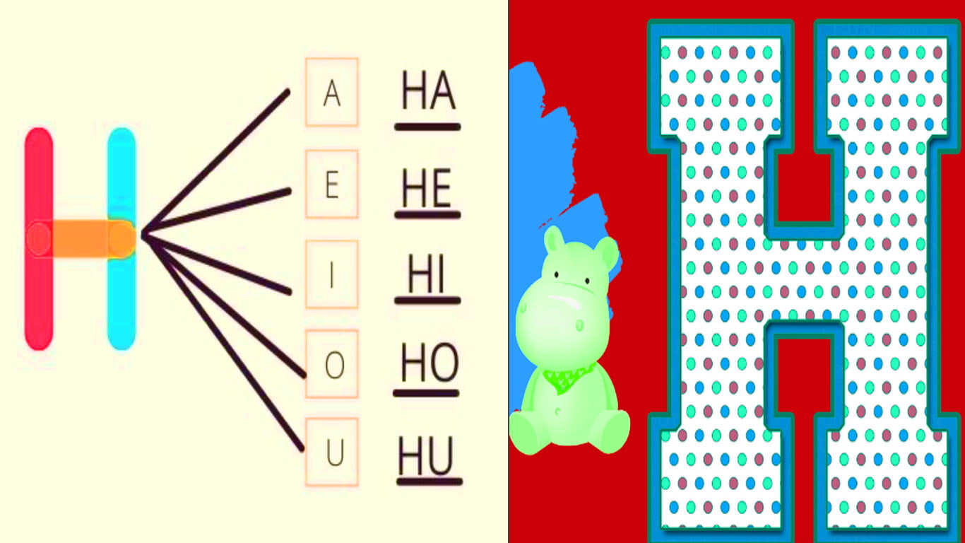 Atividade com a letra H do alfabeto para educação infantil