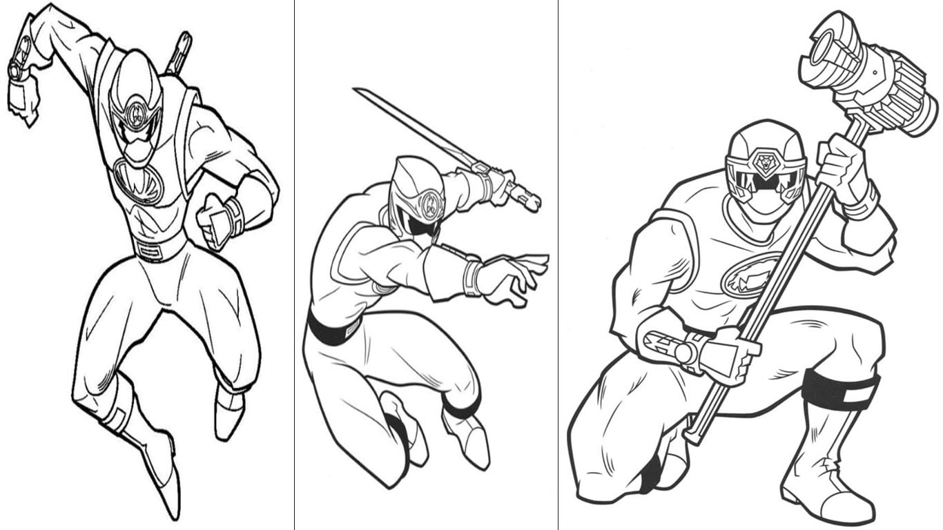 Power Rangers para colorir e desenho dos personagens para imprimir