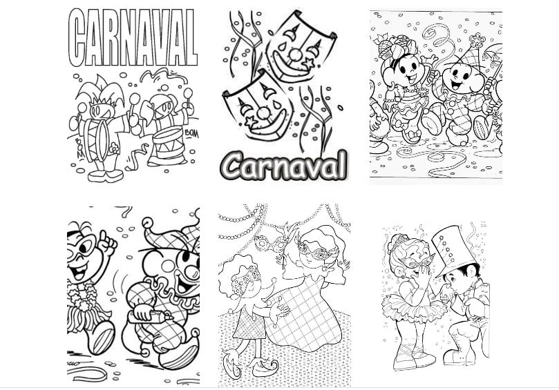 Desenho de carnaval para colorir e imprimir