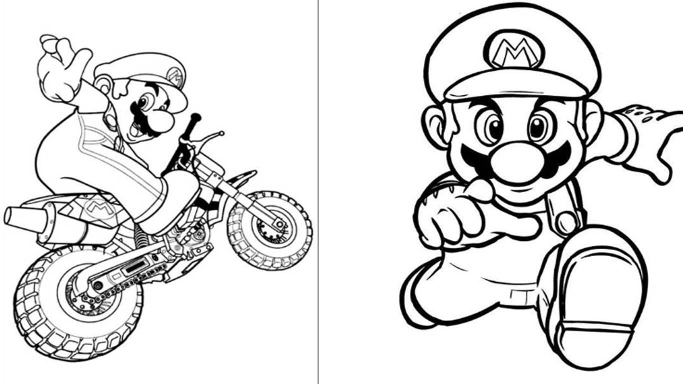 Super Mario para colorir e desenhos para imprimir
