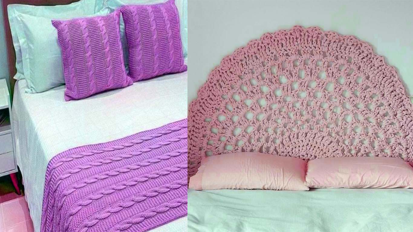 5 trabalhos de crochê diferentes para decorar o quarto de casal
