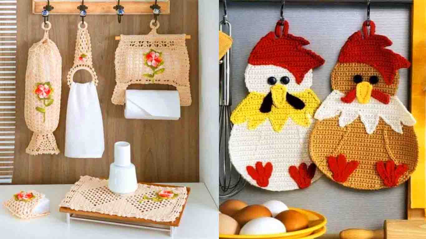Artesanato de crochê para a cozinha – 23 Ideias para inspirar na decoração
