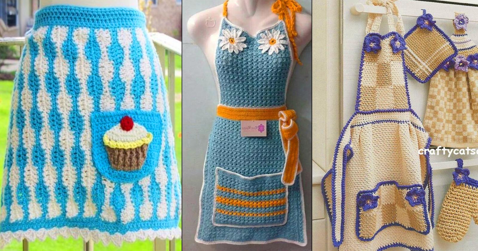 25 modelos de avental de crochê e um passo a passo fácil de aprender