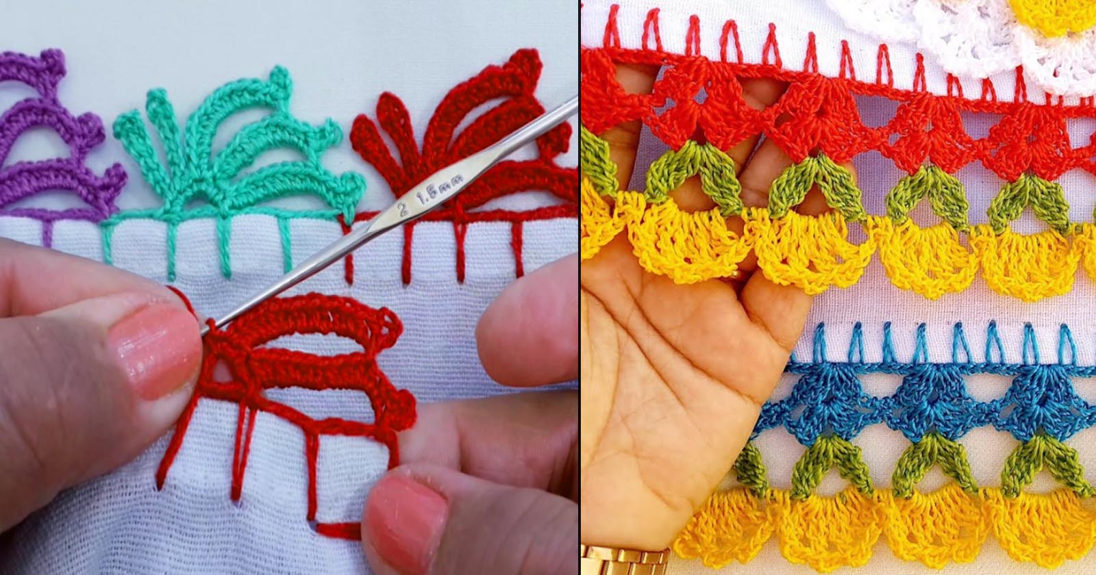 Bico de crochê com flores – 5 modelos que vendem muito