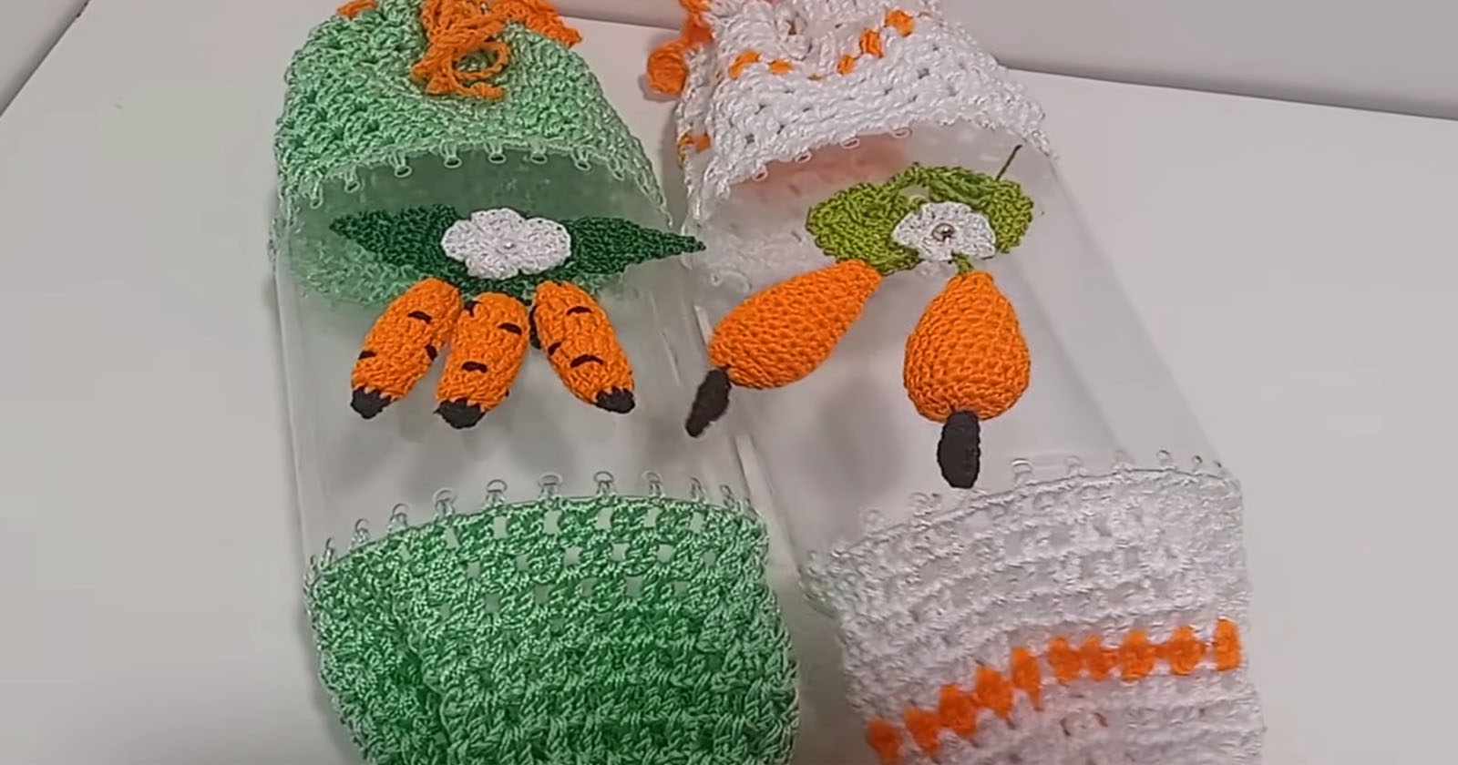 Como fazer Puxa-saco de crochê com garrafas PET e pontos fantasia