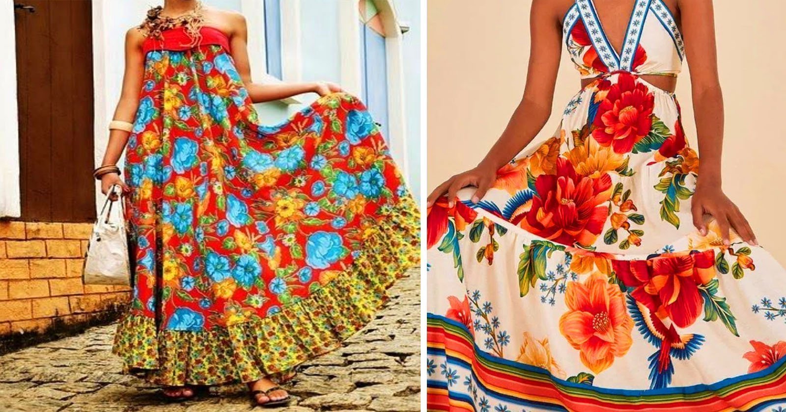Vestido Longo de Verão com Tecido Chita: Uma peça colorida e vibrante para os dias quentes