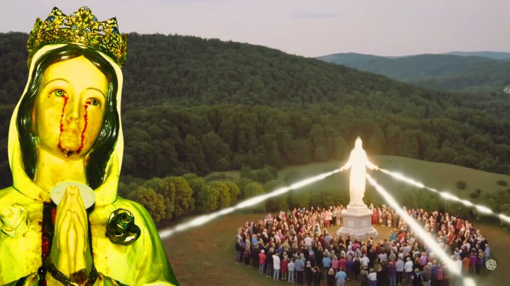 Fé, Perdão e Esperança Diante da estátua de Nossa Senhora