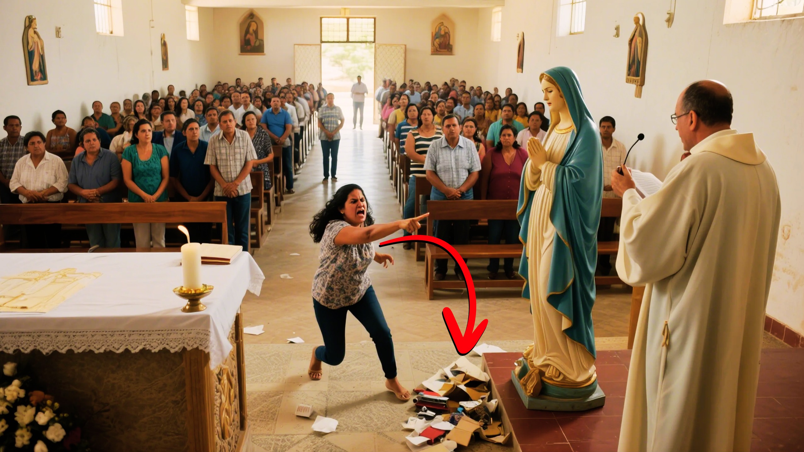 ESCÂNDALO NA MISSA: Mulher Profana Hóstia e Fiéis REAGEM!