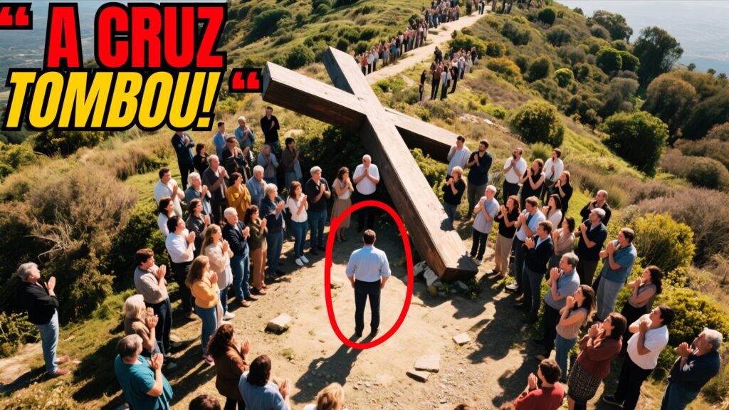Grande Cruz cai sobre crente que orava ao seus pé mas algo inacreditável acontece
