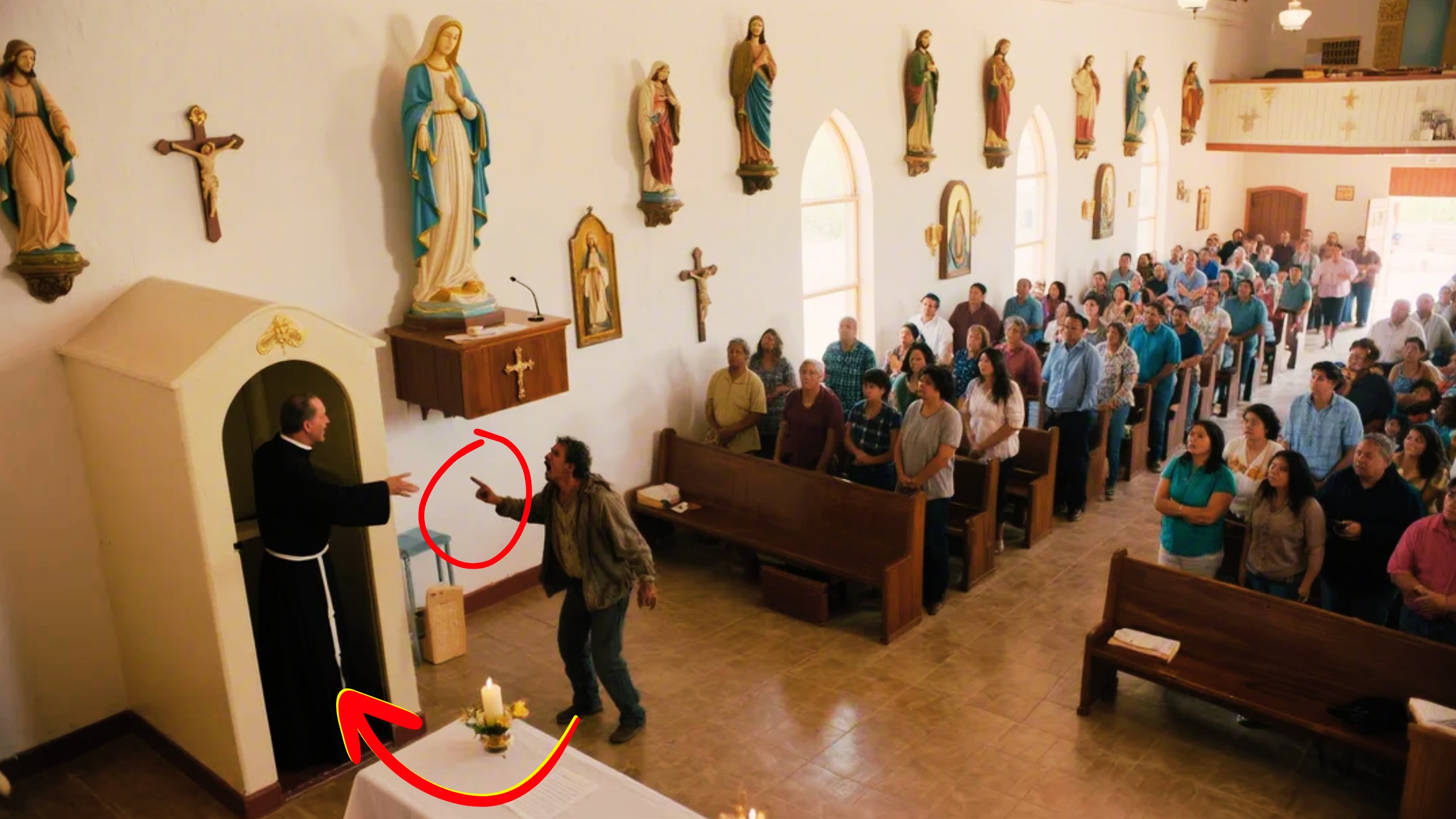 Pessoa no Texas Disparou Algo Inacreditável em plena santa missa, reação de Padre foi inevitável