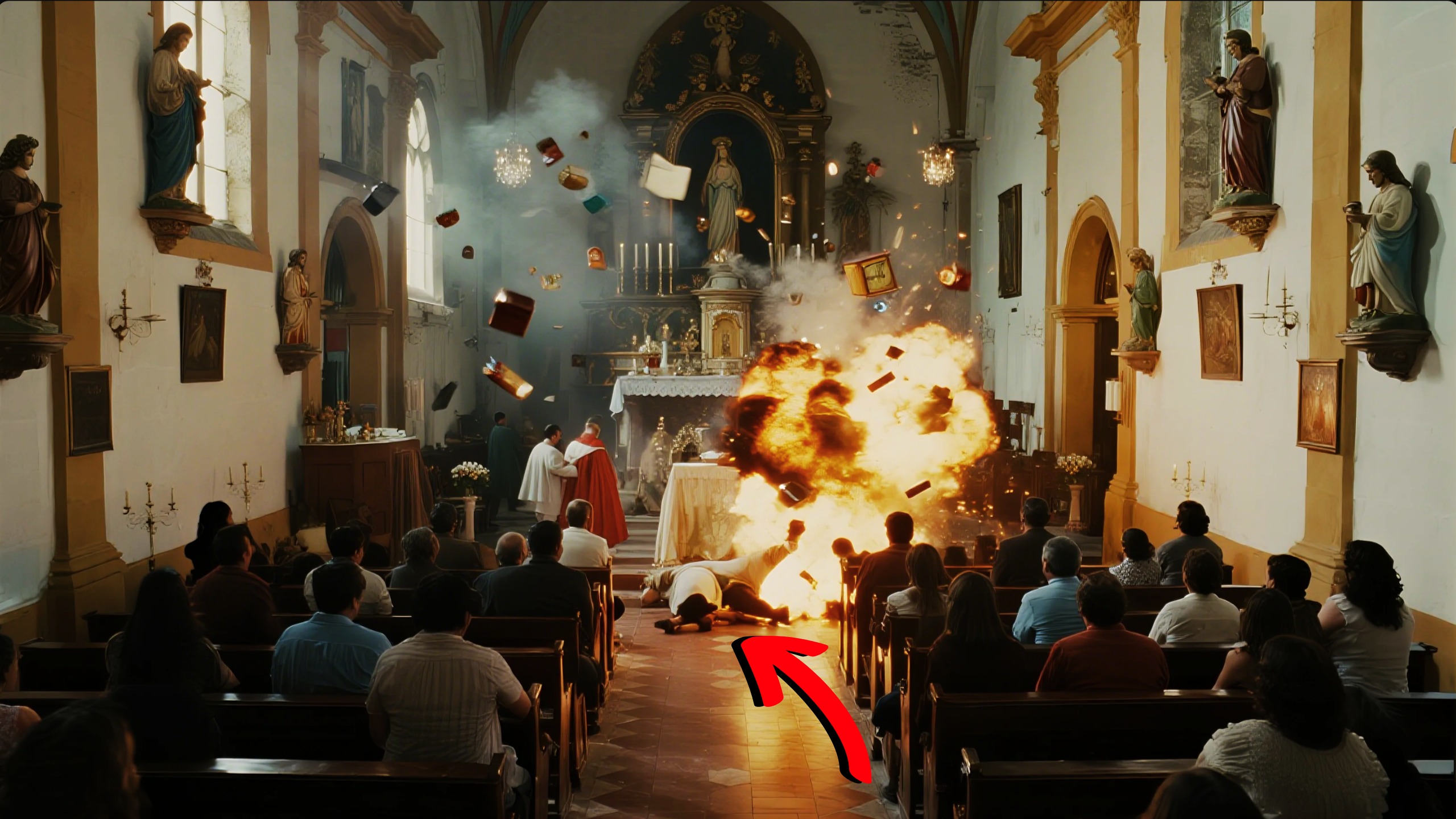 Homem invadi igreja e coloca bomba no Sacrário