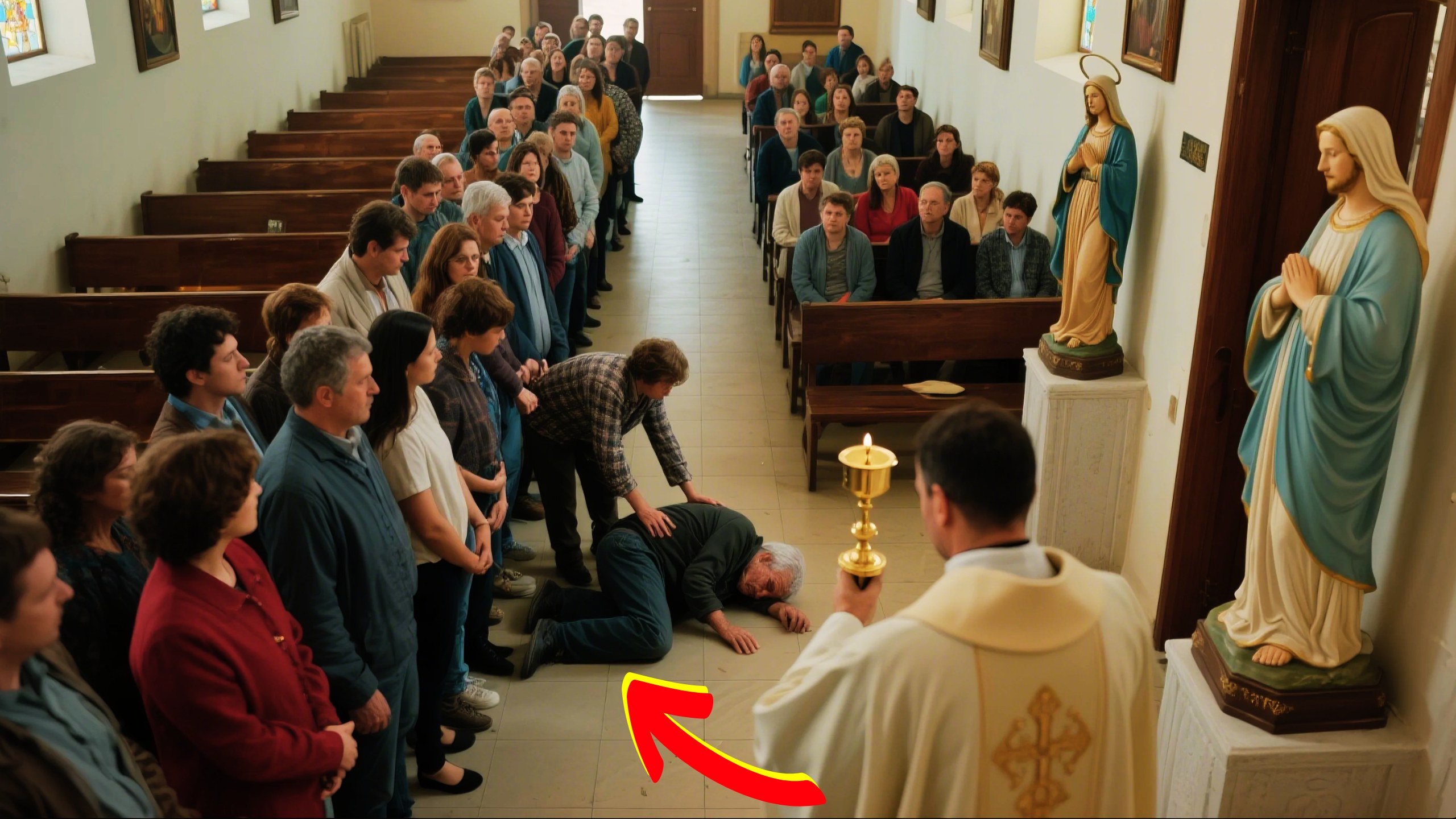 Crente desmaia na fila da eucaristia .. o final vai te surpreender