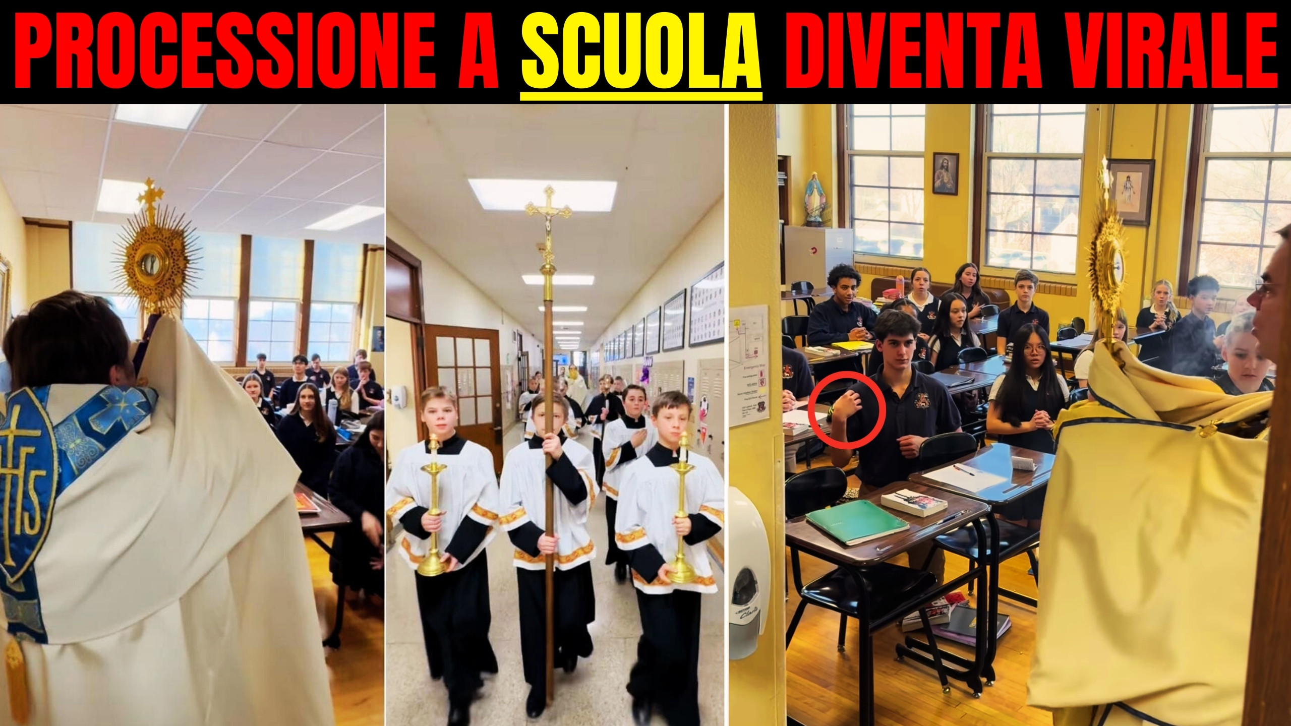 procissão nas escolas